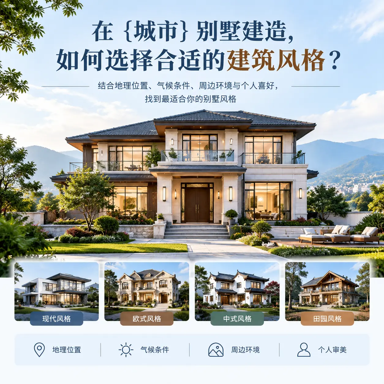 在 榕江 别墅建造，如何选择合适的建筑风格？
